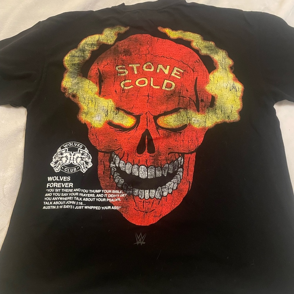 Darc Sport WWE Stone Cold Red Skull Black Tee